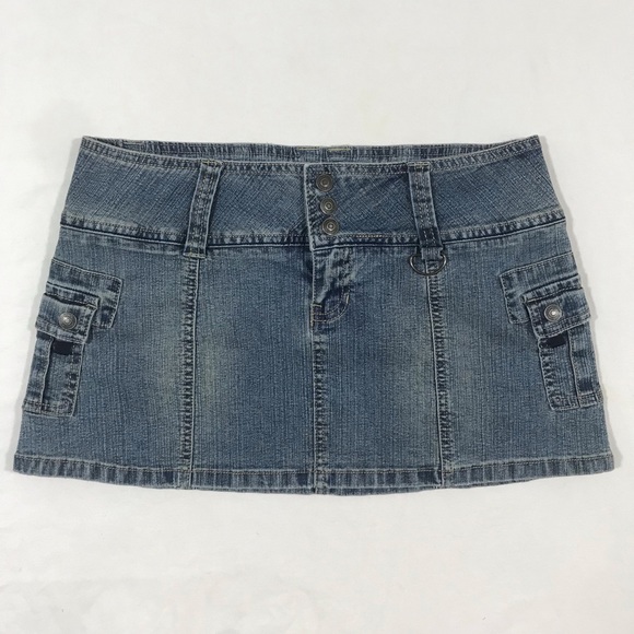 Hydraulic Dresses & Skirts - Hydraulic Stretch Denim Miniskirt 9/10